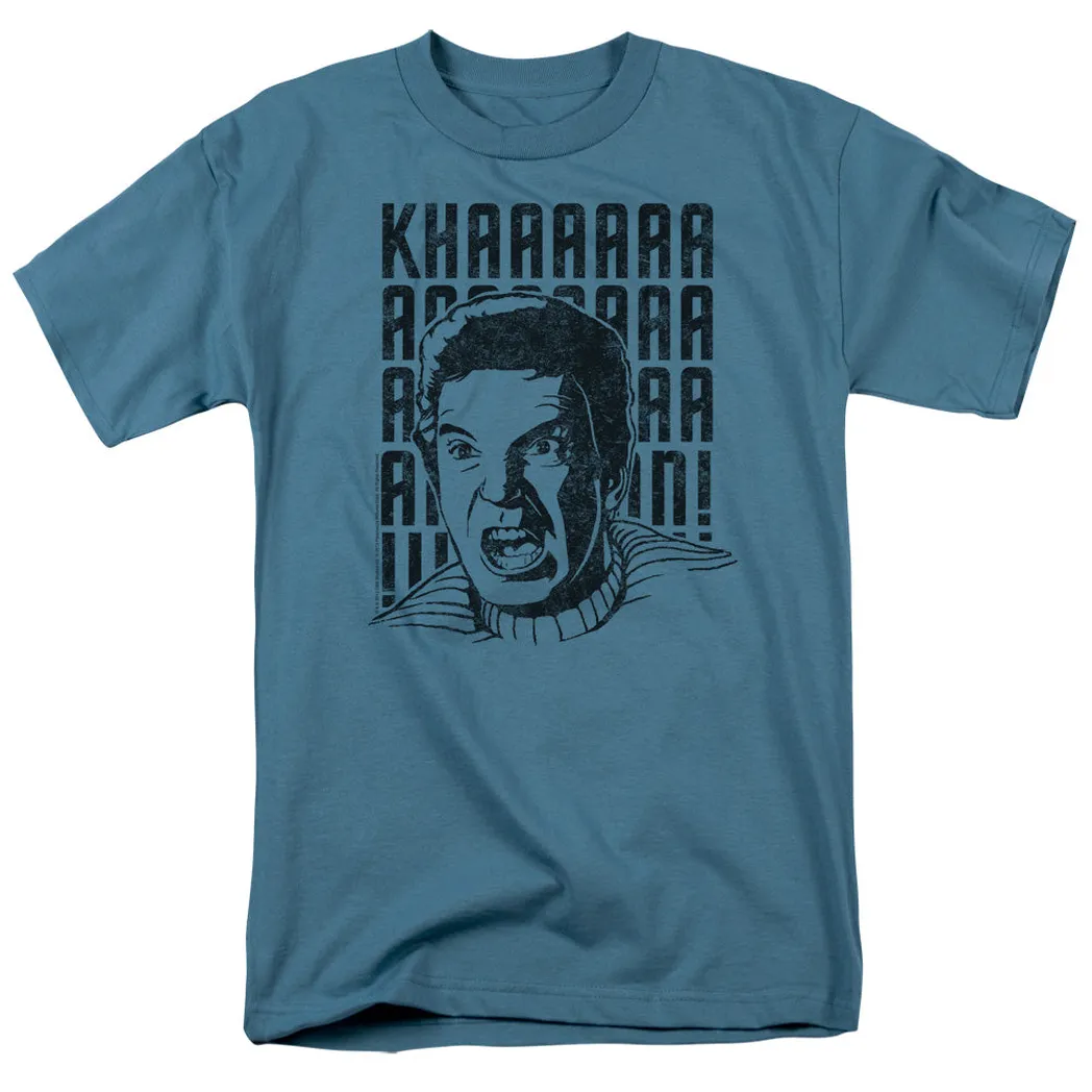 Star Trek Khan Yell Mens T Shirt Slate