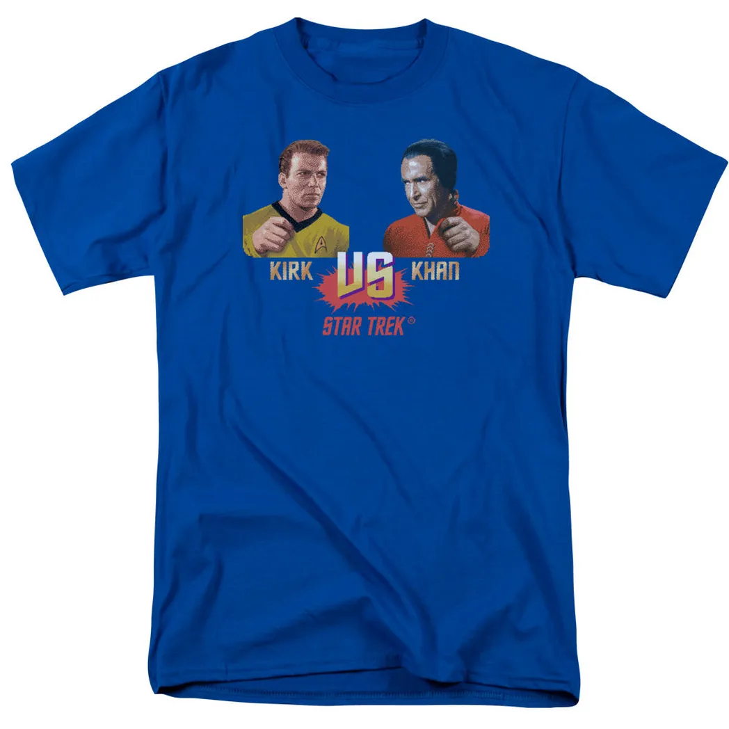 Star Trek Kirk Vs Khan Mens T Shirt Royal Blue