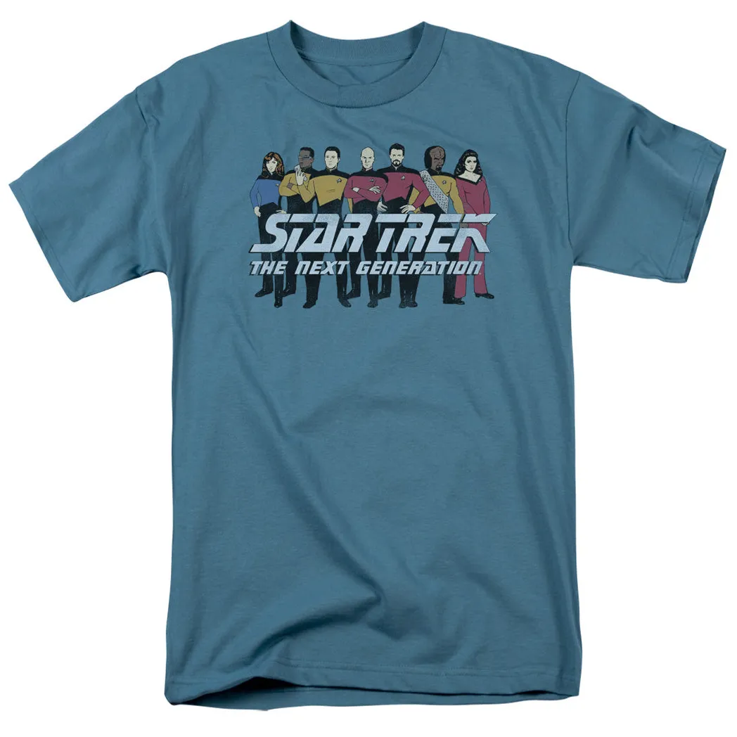 Star Trek Line Up Mens T Shirt Slate