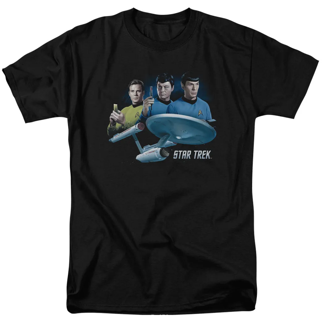 Star Trek Main Three Mens T Shirt Black