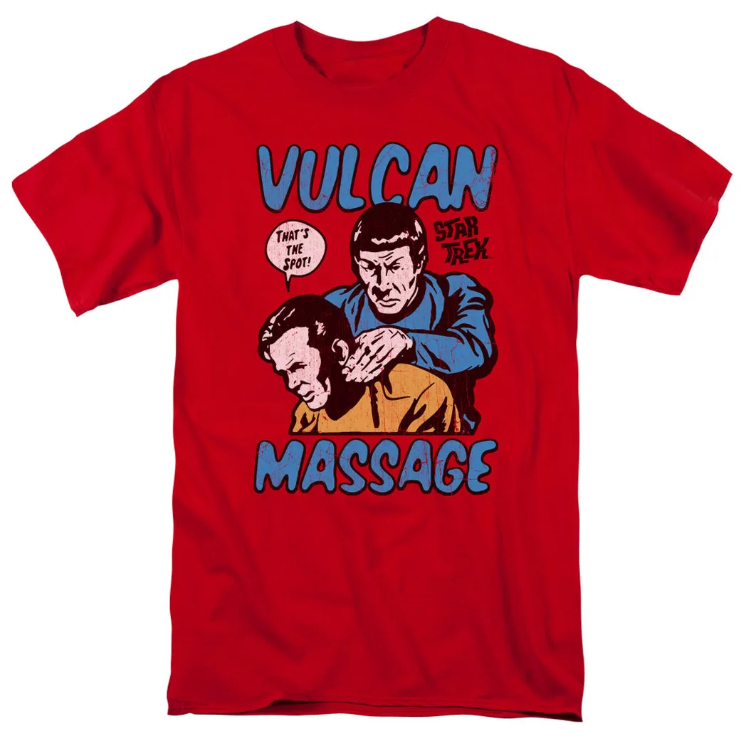 Star Trek Massage Mens T Shirt Red