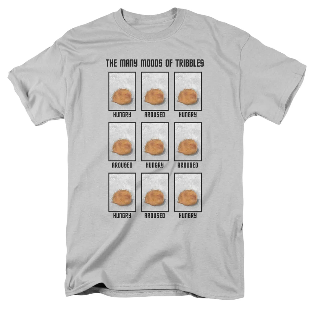 Star Trek Moody Tribbles Mens T Shirt Silver