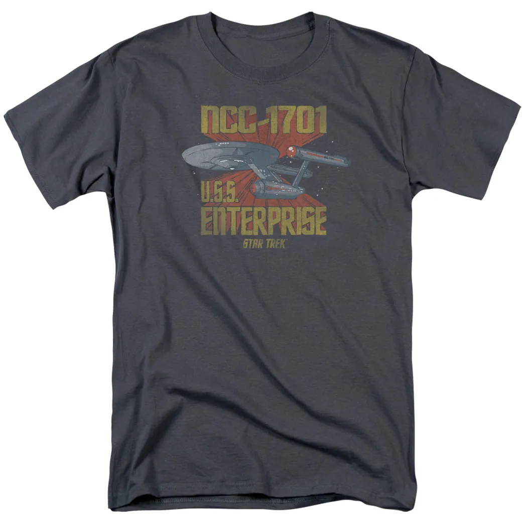 Star Trek Ncc1701 Mens T Shirt Charcoal