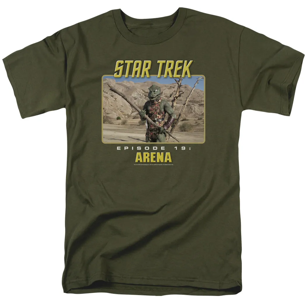 Star Trek Original Arena Mens T Shirt Military Green