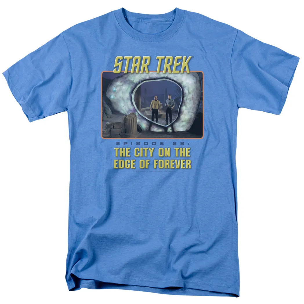 Star Trek Original Edge of Forever Mens T Shirt Carolina Blue