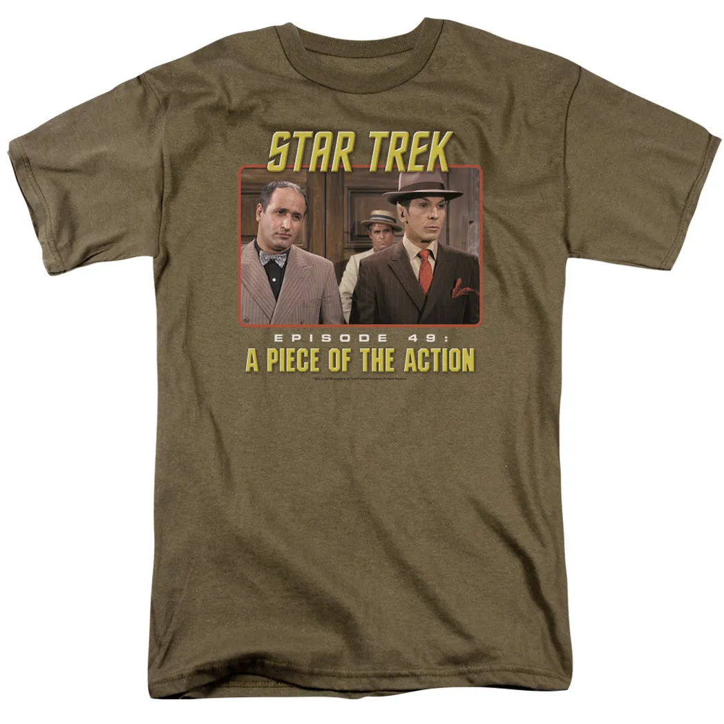 Star Trek Original Episode 49 Mens T Shirt Safari Green