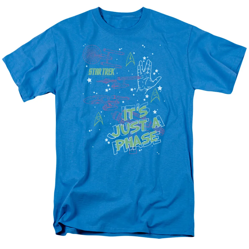 Star Trek Original Just a Phase Mens T Shirt Turquoise