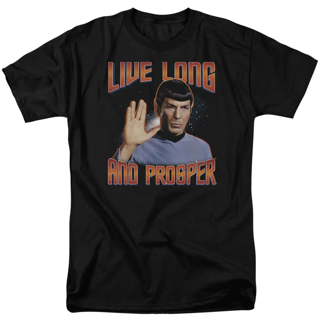 Star Trek Original Live Long and Prosper Mens T Shirt Black