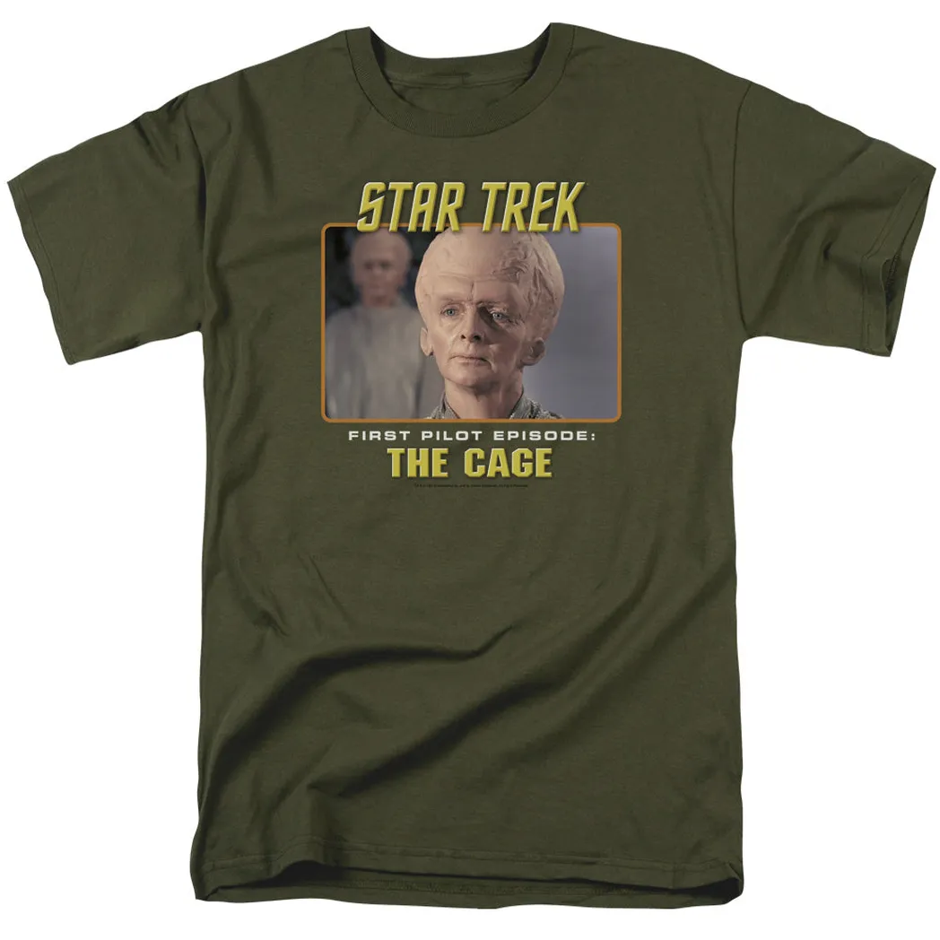 Star Trek Original the Cage Mens T Shirt Military Green