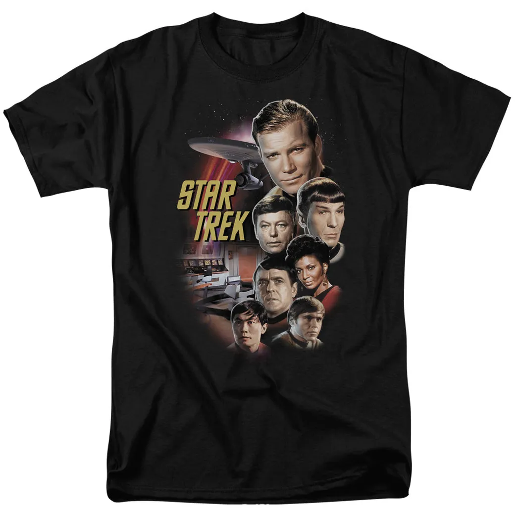 Star Trek Original the Classic Crew Mens T Shirt Black