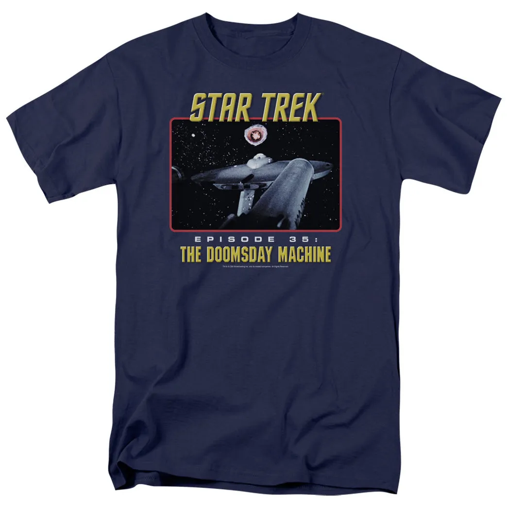 Star Trek Original the Doomsday Machine Mens T Shirt Navy