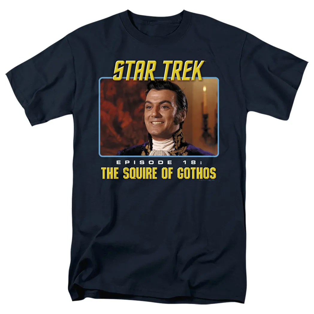 Star Trek Original the Squire of Gothos Mens T Shirt Navy