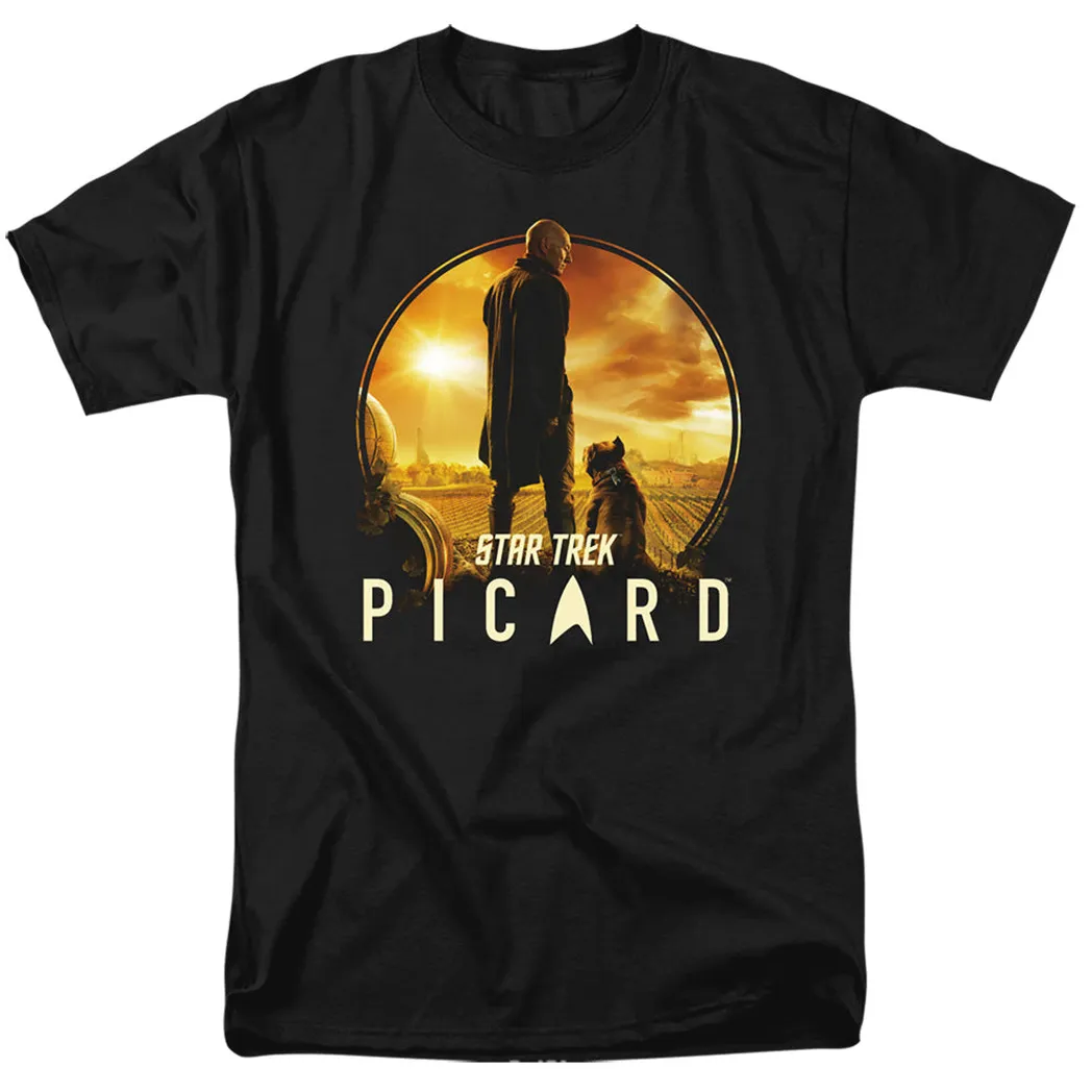 Star Trek Picard a Man and His Dog Mens T Shirt Black