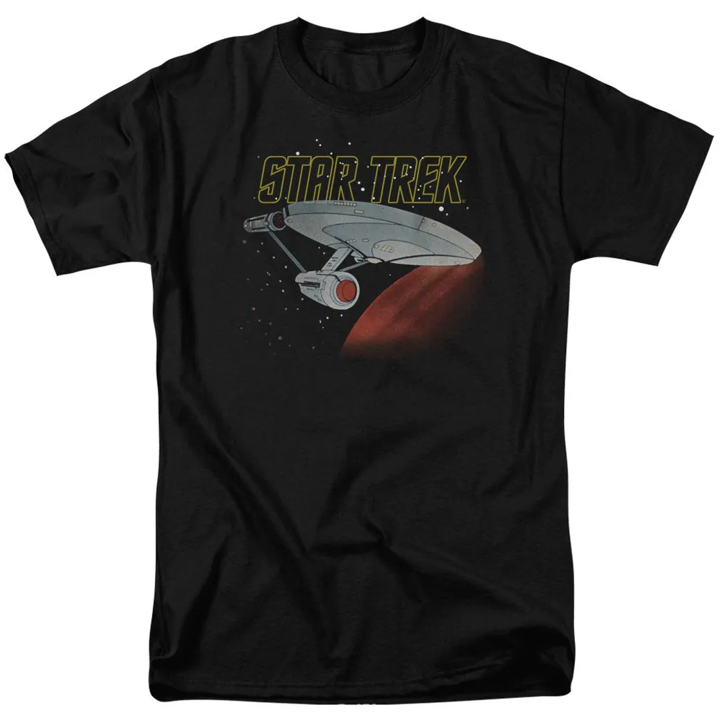 Star Trek Retro Enterprise Mens T Shirt Black