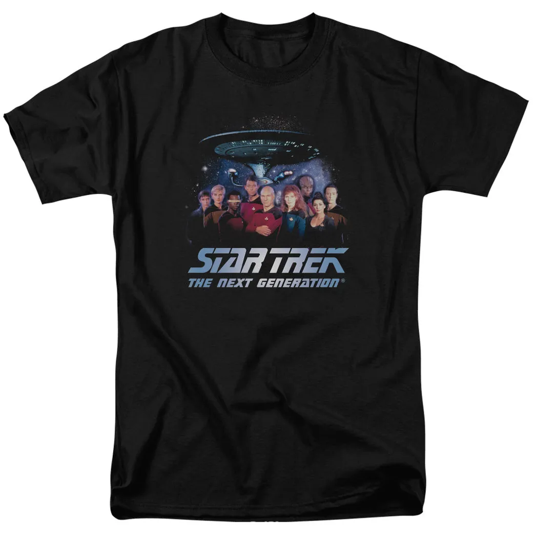 Star Trek Space Group Mens T Shirt Black