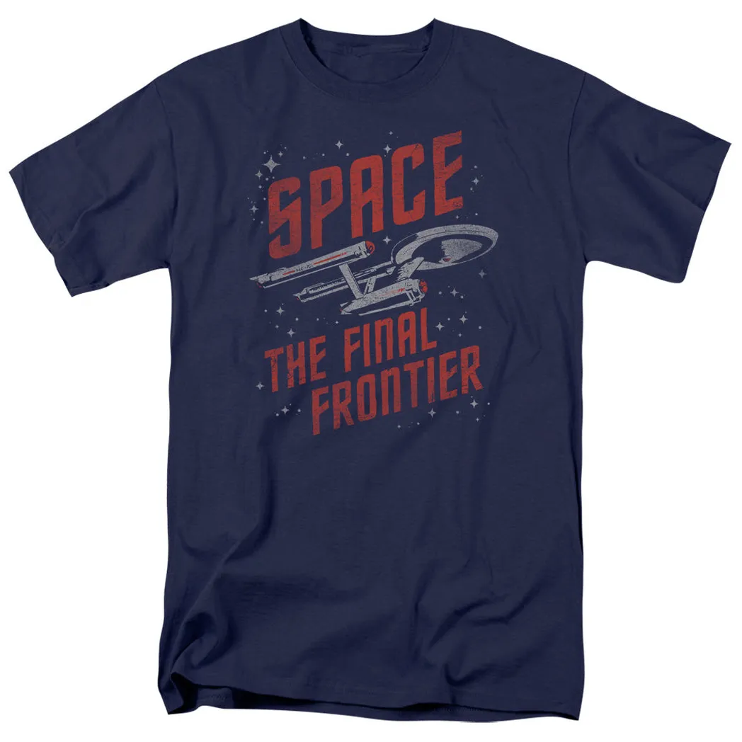 Star Trek Space Travel Mens T Shirt Navy