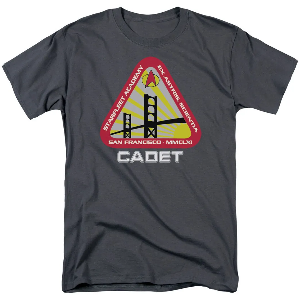 Star Trek Star Trekarfleet Cadet Mens T Shirt Charcoal