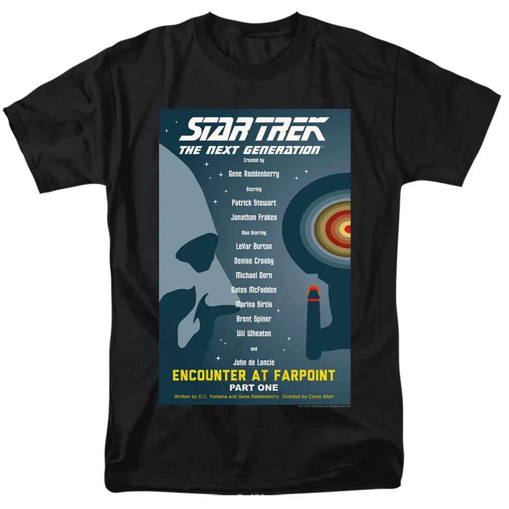 Star Trek Tng Season 1 Episode 1 Mens T Shirt Black