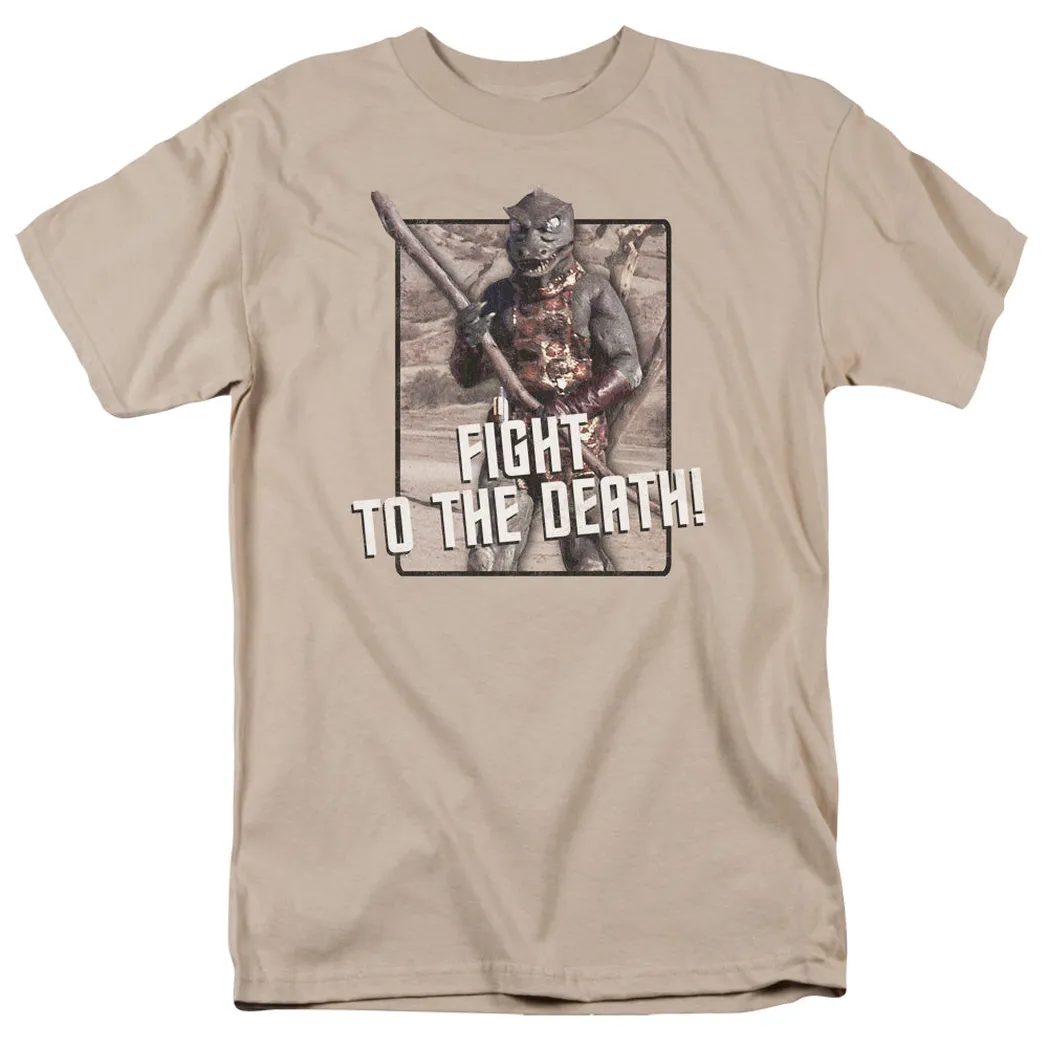 Star Trek to the Death Mens T Shirt Sand