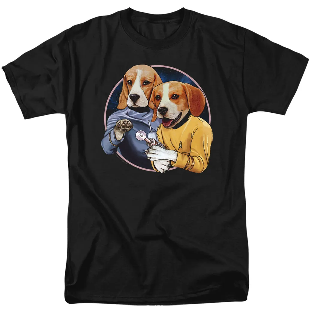 Star Trek Trek Dogs Mens T Shirt Black