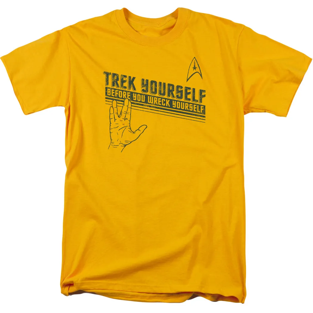 Star Trek Trek Yourself Mens T Shirt Gold