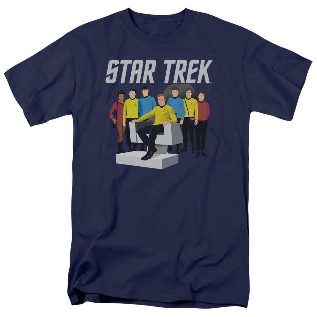 Star Trek Vector Crew Mens T Shirt Navy