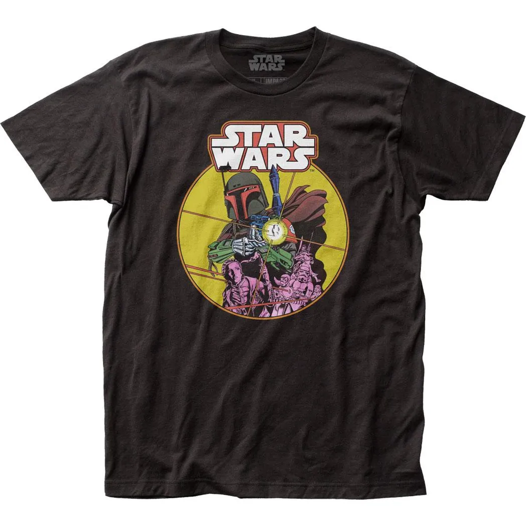 Star Wars Boba Fett Comic Mens T Shirt Black