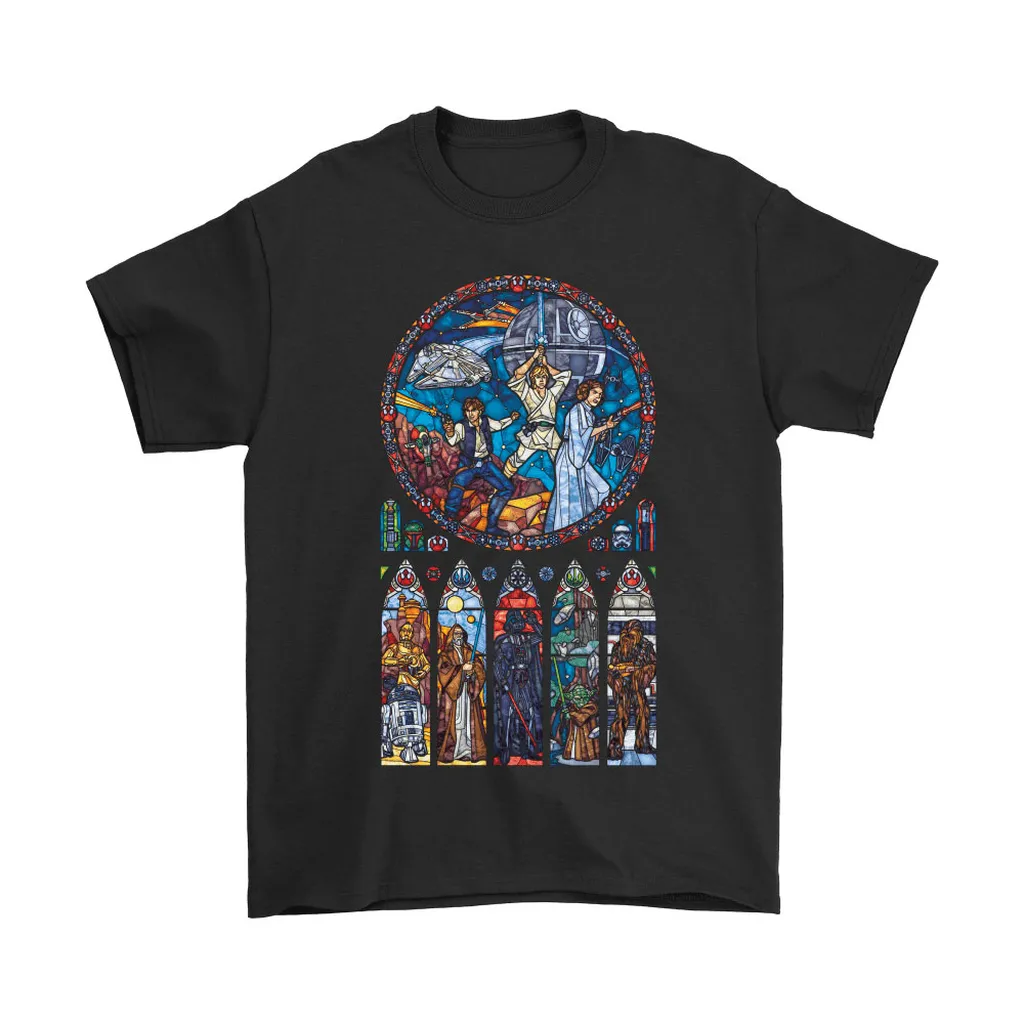 Star Wars Characters Stained Glass Art Unisex T-Shirt, Hoodie, Sweatshirt