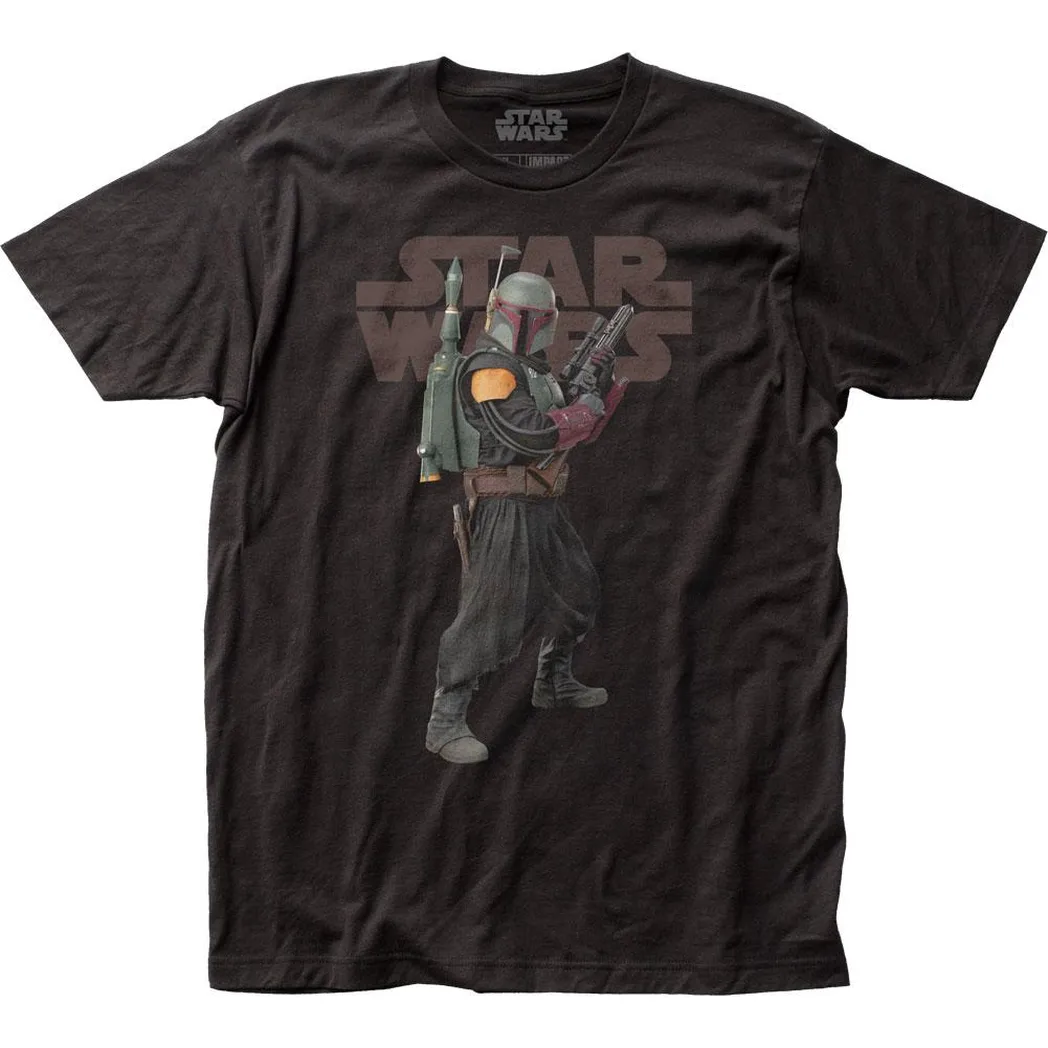 Star Wars The Mandalorian Boba Fett Mens T Shirt Black