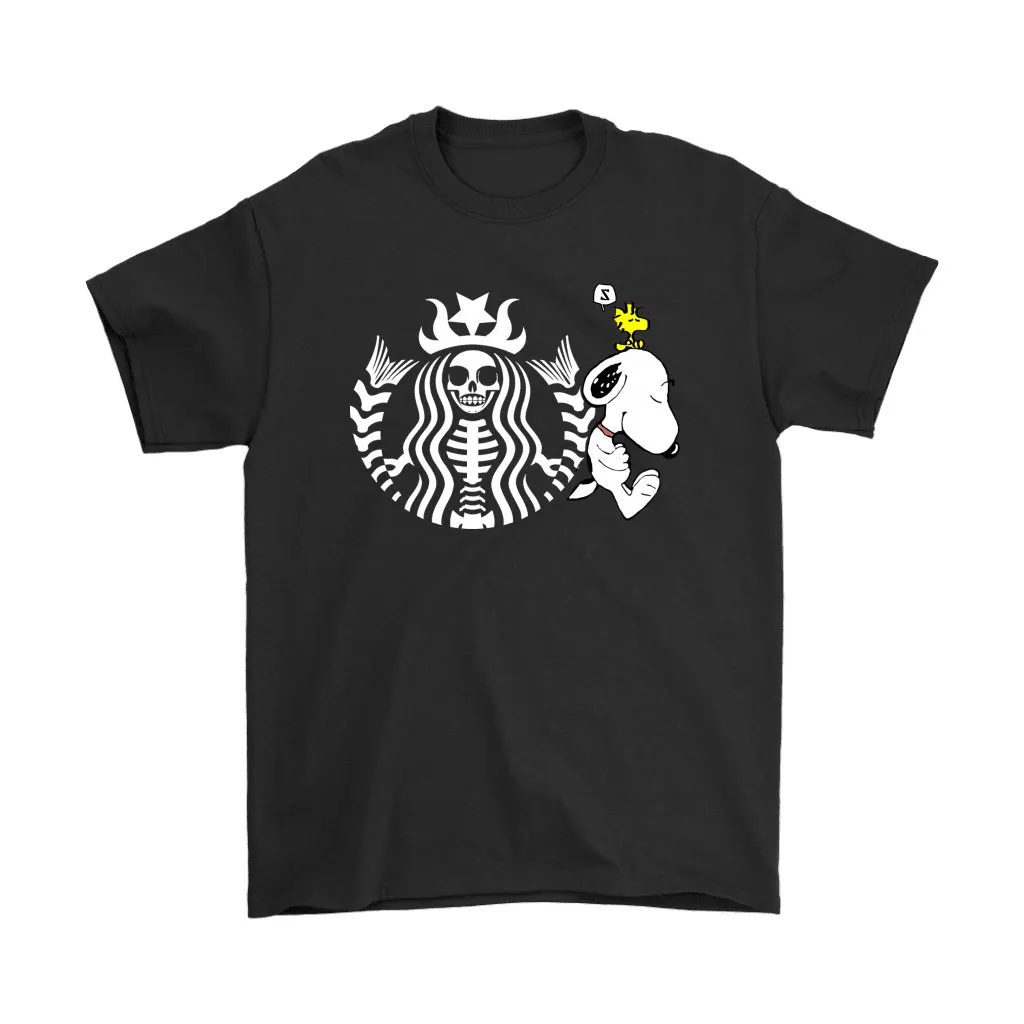 Starbuck Coffee Skeleton Dead Barista Lazy Snoopy Unisex T-Shirt, Hoodie, Sweatshirt