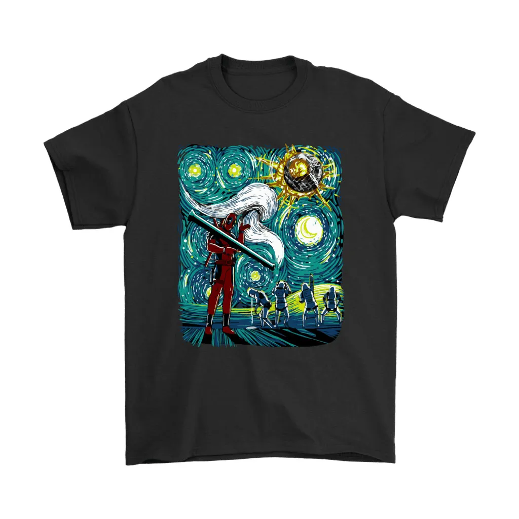 Starry Night Deadpool Bazooka The Death Star Unisex T-Shirt, Hoodie, Sweatshirt