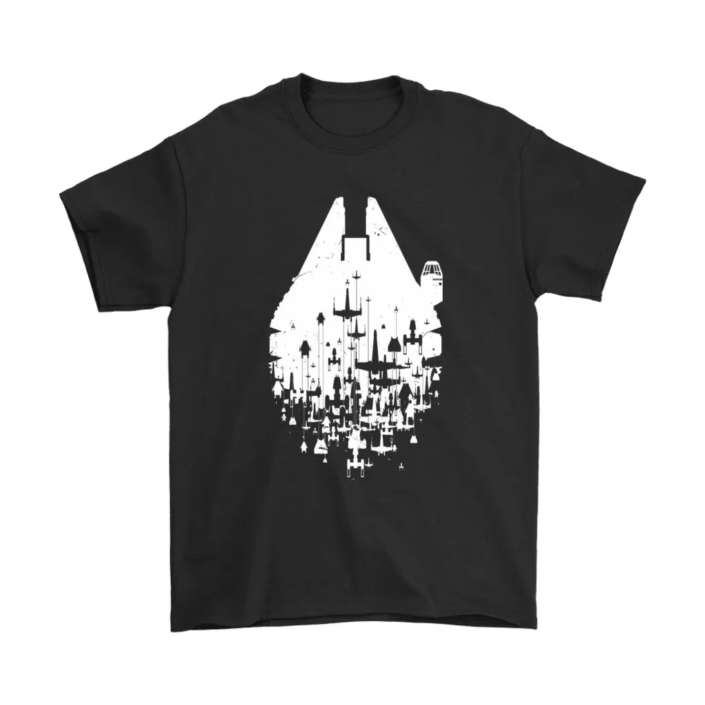 Starships Shadow In Millennium Falcon Light Shadow Star Wars Unisex T-Shirt, Hoodie, Sweatshirt