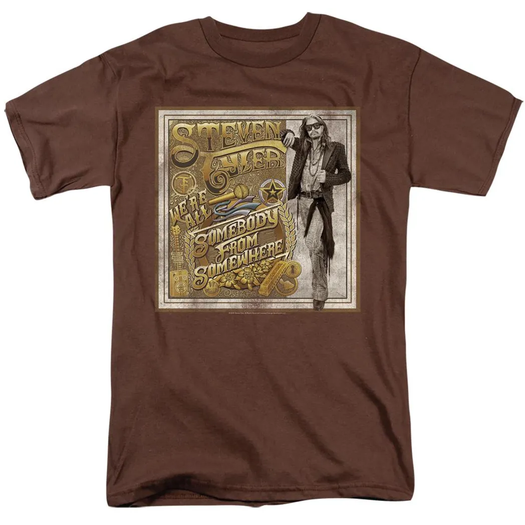 Steven Tyler Somebody From Somewhere Mens T Shirt Coffee