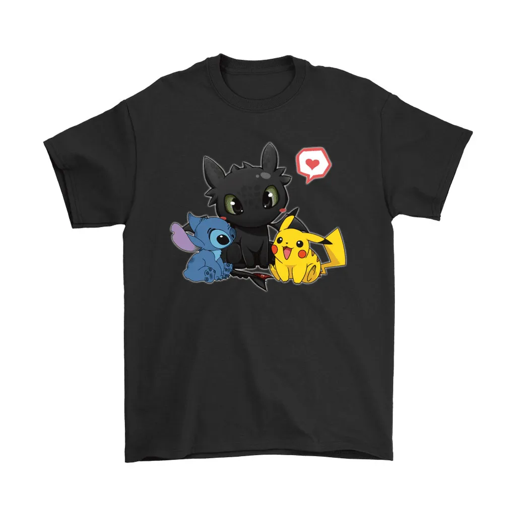 Stick Night Fury And Pikachu Cute Friendship Unisex T-Shirt, Hoodie, Sweatshirt