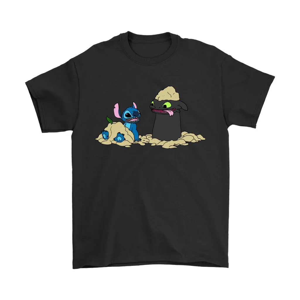 Stitch And Night Fury Friends At The Beach Unisex T-Shirt, Hoodie, Sweatshirt