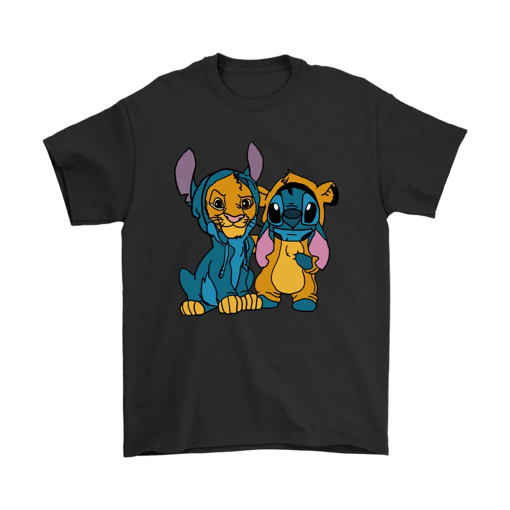 Stitch And Simba Lion King Costume Exchange Disney Unisex T-Shirt, Hoodie, Sweatshirt