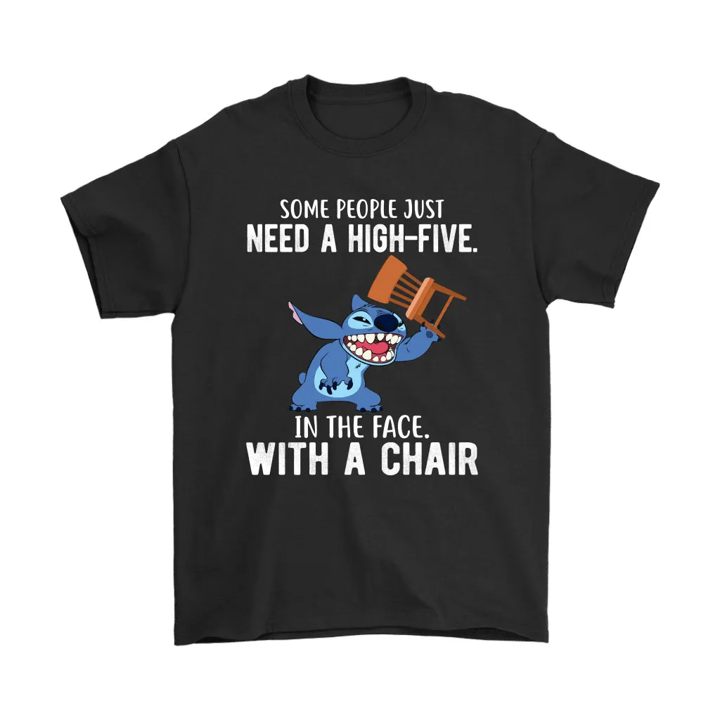 Stitch Some People Just Need A High-five In The Face Unisex T-Shirt, Hoodie, Sweatshirt