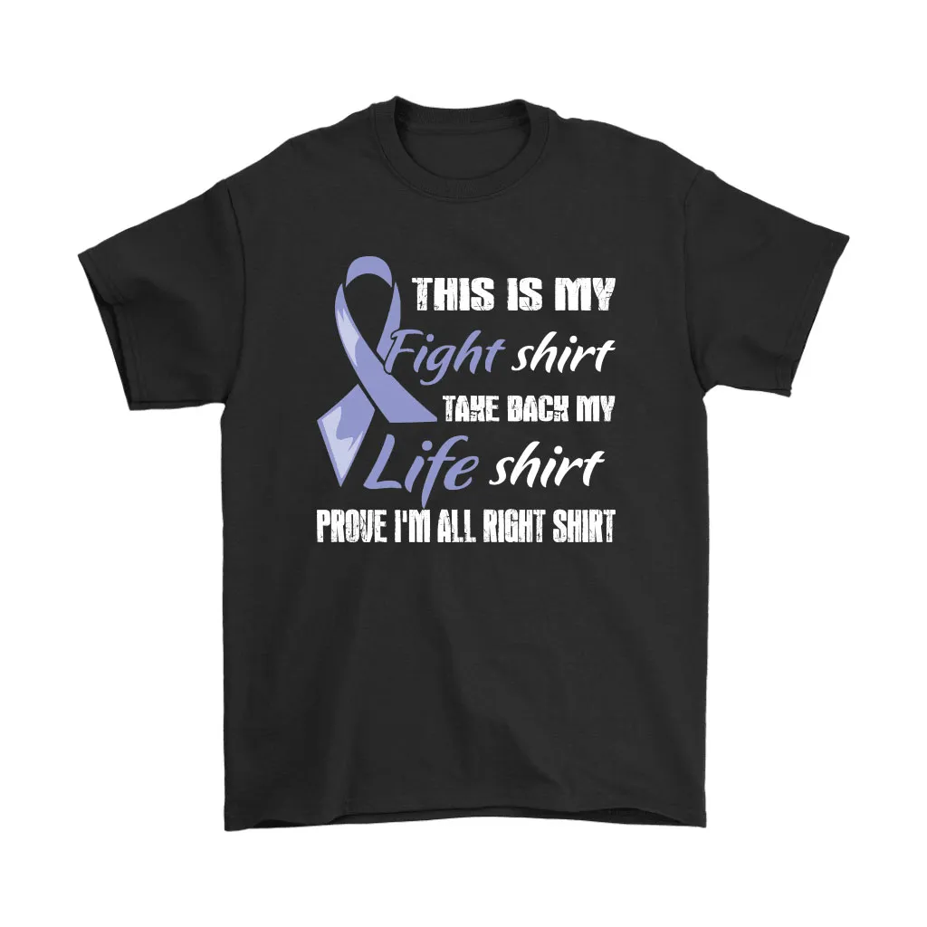 Stomach Cancer Periwinkle Ribbon My Fight Shirt My Life Unisex T-Shirt, Hoodie, Sweatshirt