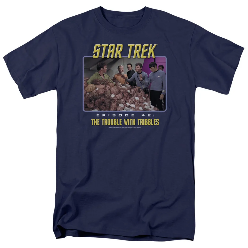 St:original the Trouble With Tribbles Mens T Shirt Navy