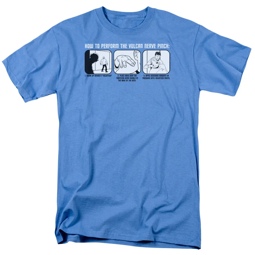 St:original Vulcan Nerve Pinch Mens T Shirt Carolina Blue