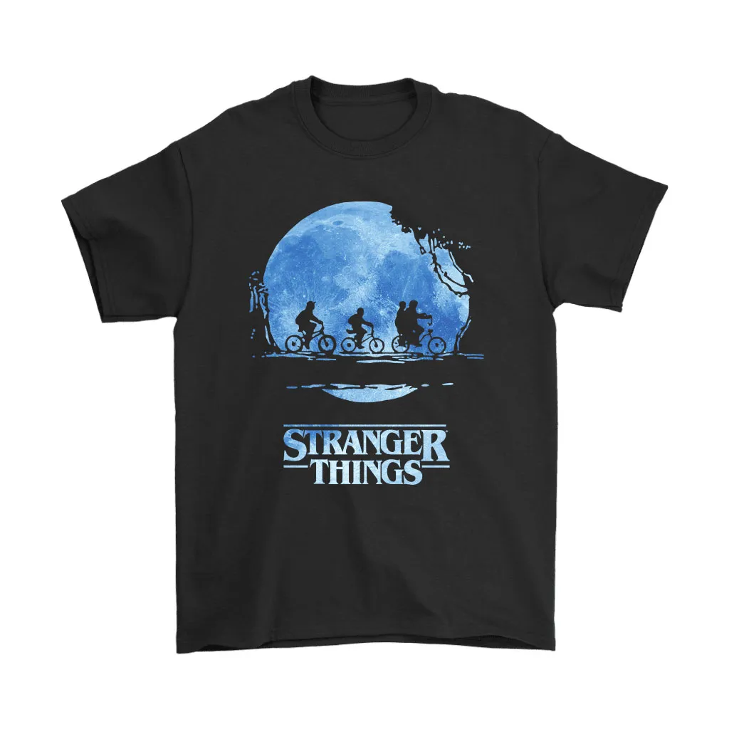 Stranger Things Riding Bikes In The Night Under The Moon Unisex T-Shirt, Hoodie, Sweatshirt