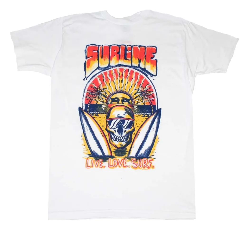 Sublime Live Love Surf Mens T Shirt