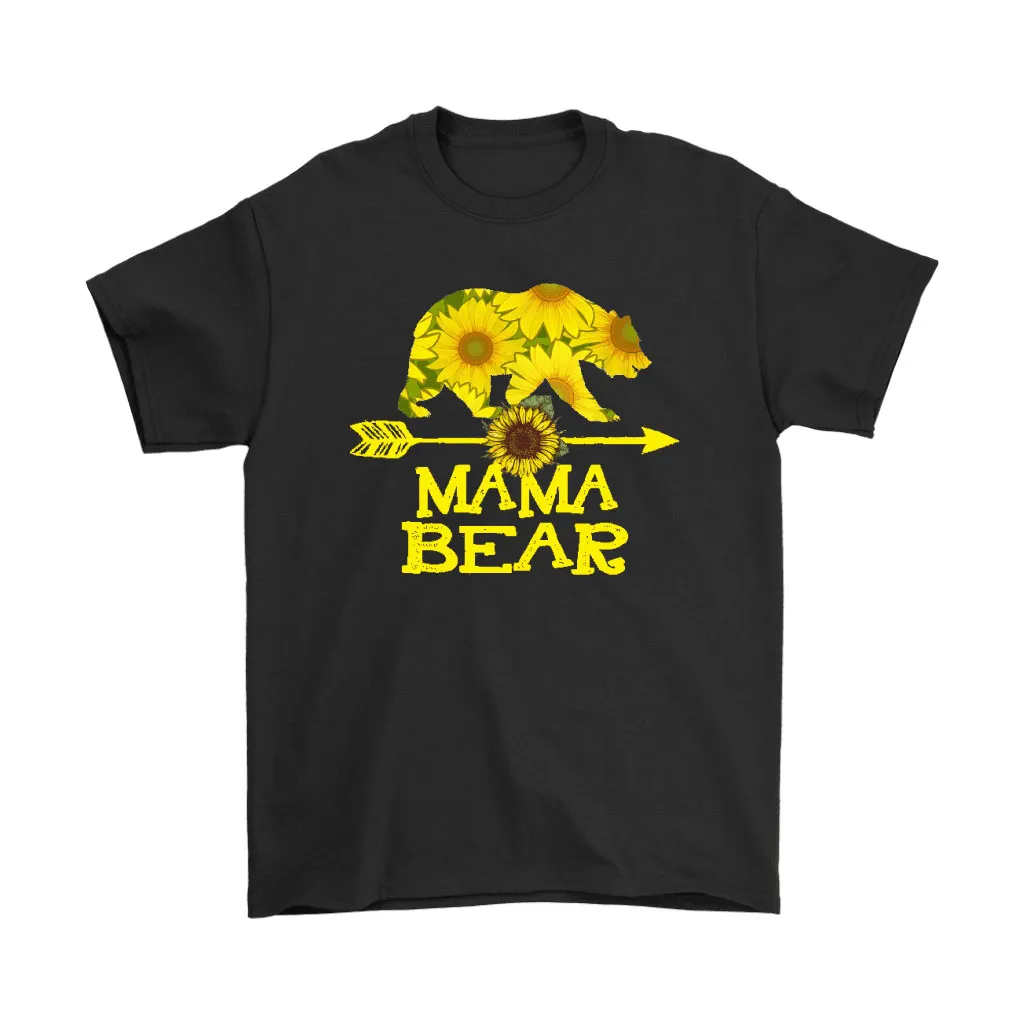 Sun Flower Mama Bear Protective Mother Unisex T-Shirt, Hoodie, Sweatshirt