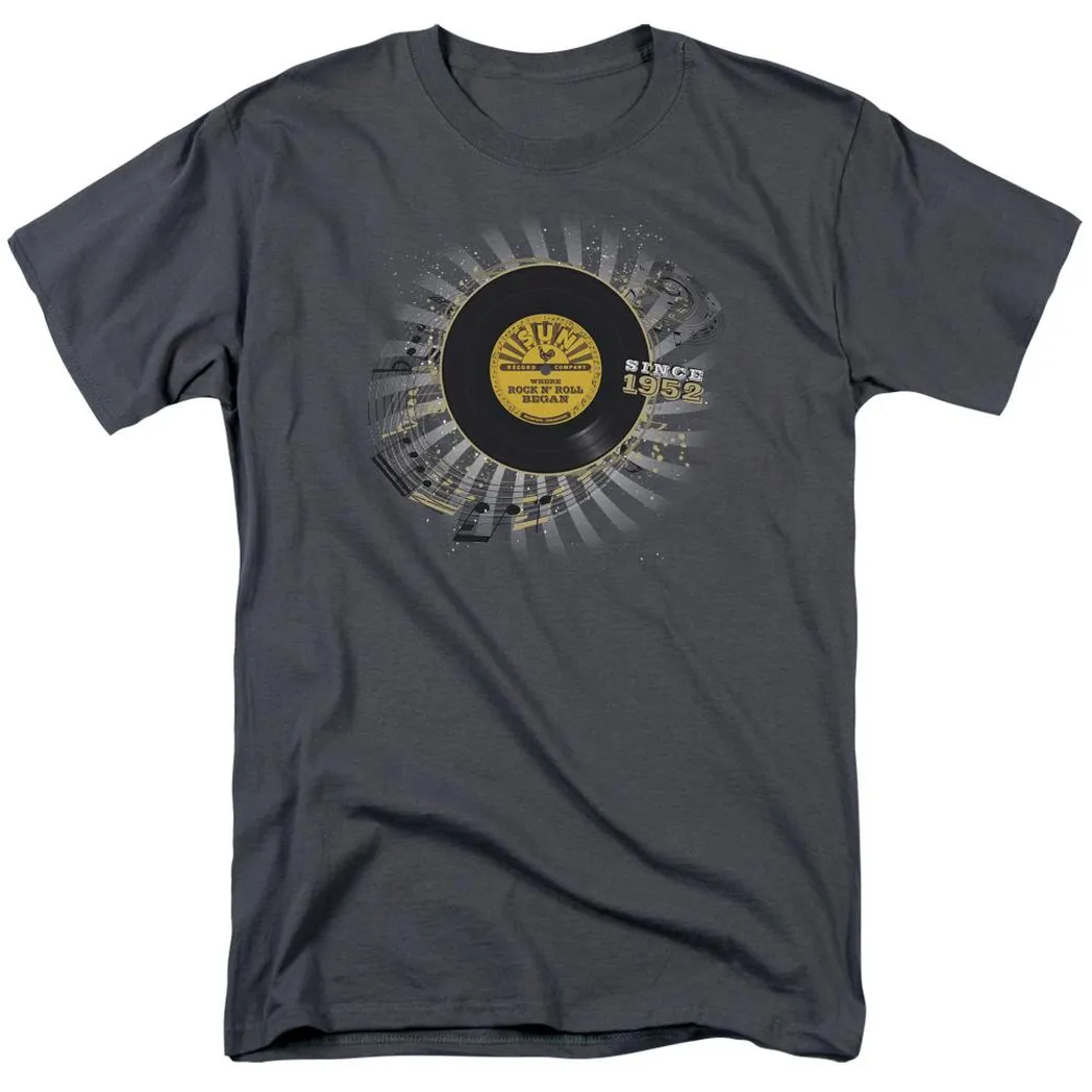 Sun Records Established Mens T Shirt Charcoal