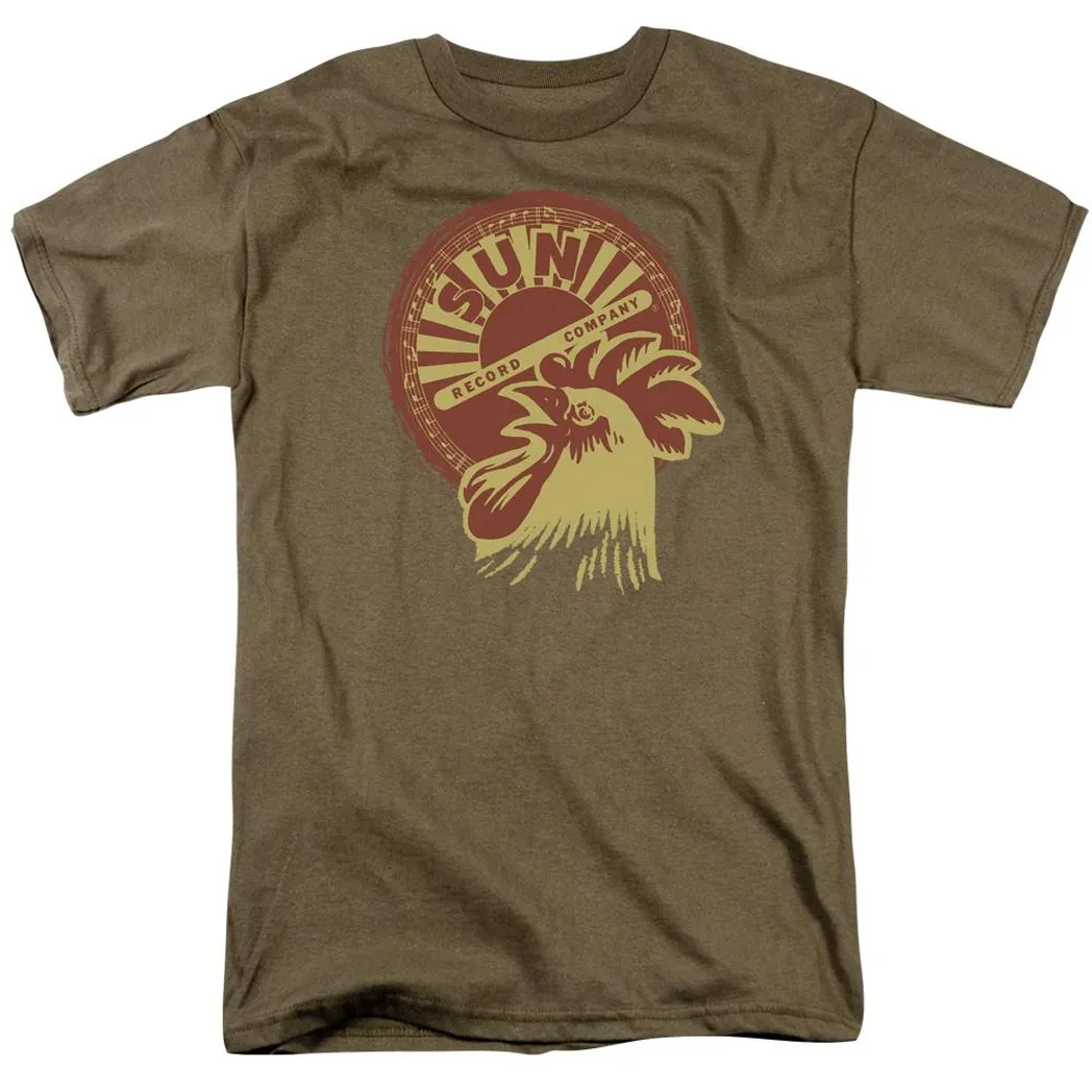 Sun Records Good Morning Mens T Shirt Safari Green