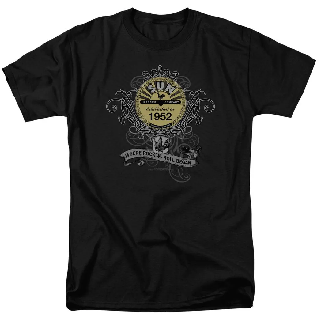 Sun Records Rockin Scrolls Mens T Shirt Black