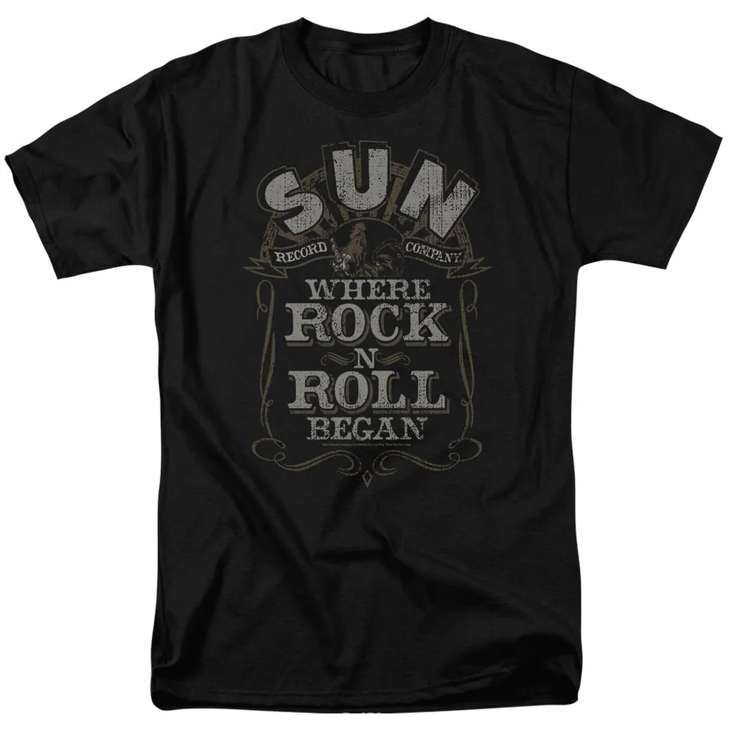 Sun Records Where Rock Began Mens T Shirt Black