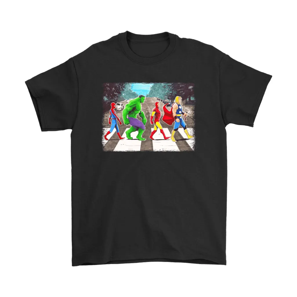 Super Heroes Road Abbey Road The Avengers Unisex T-Shirt, Hoodie, Sweatshirt