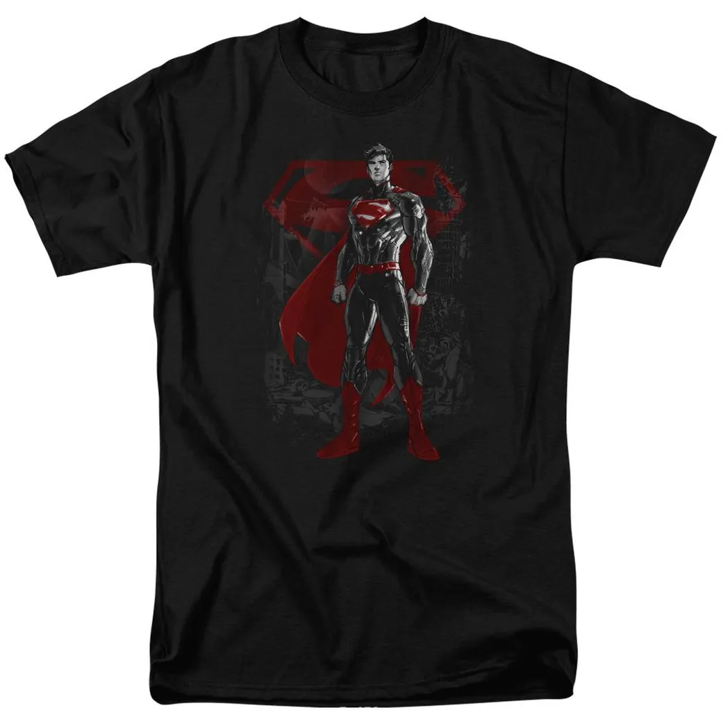 Superman Aftermath Mens T Shirt Black