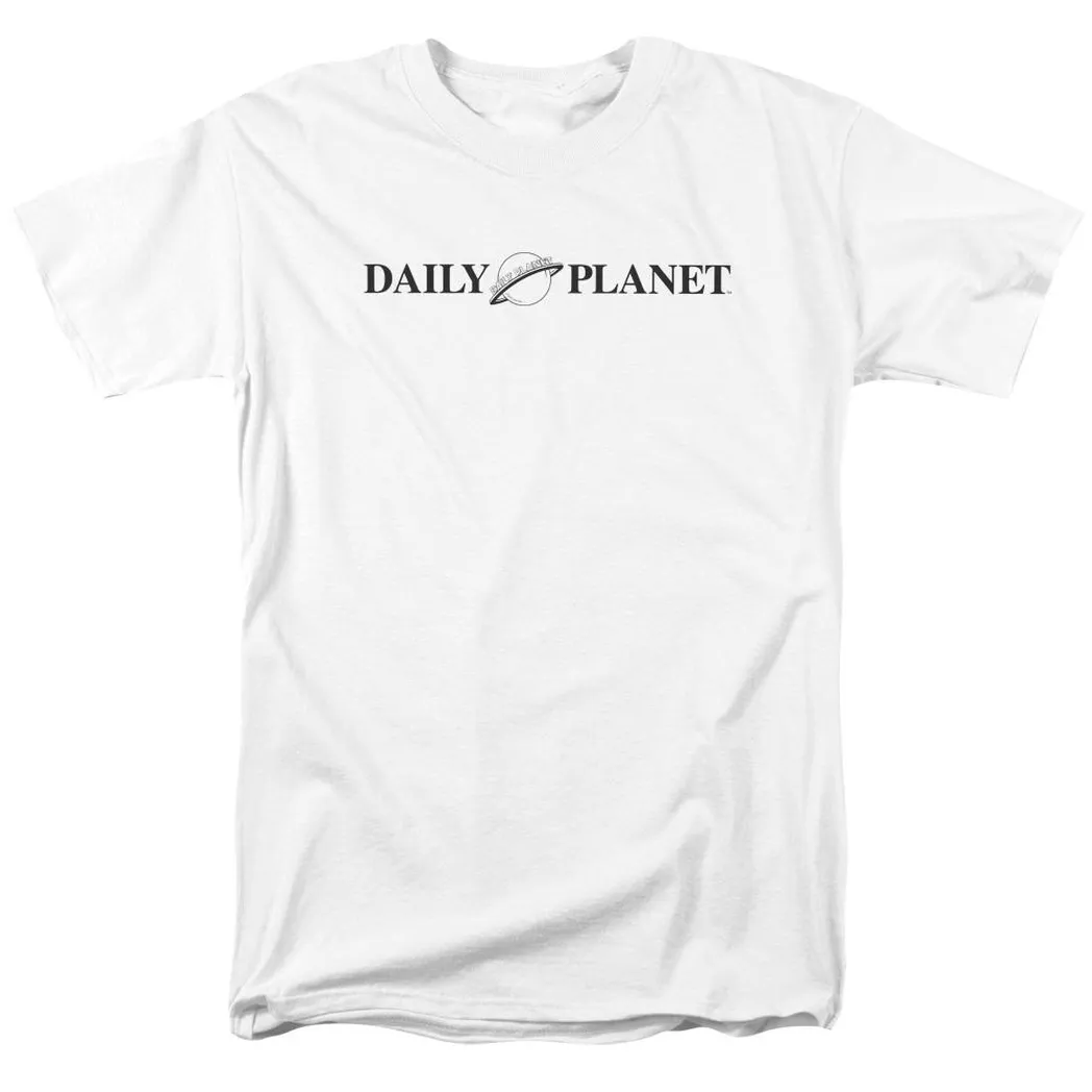 Superman Daily Planet Logo Mens T Shirt White